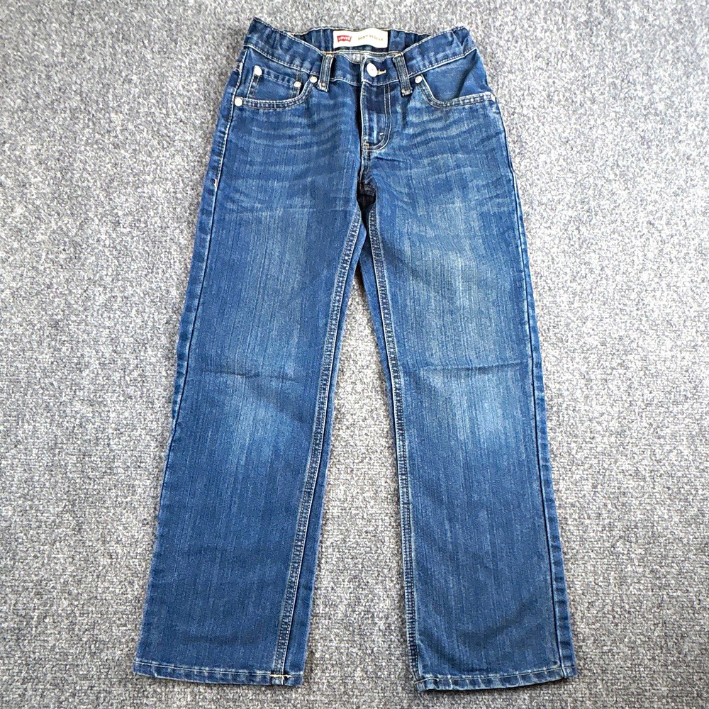 Levi's Kids 505 Regular Fit Jeans Medium Wash Adjustable Waist Size 10 Reg